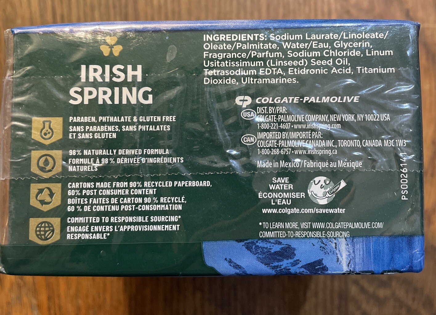 Irish Spring Icy Blast Deodorant Bar Soap Fresh 12 Hr Protection 3 ct