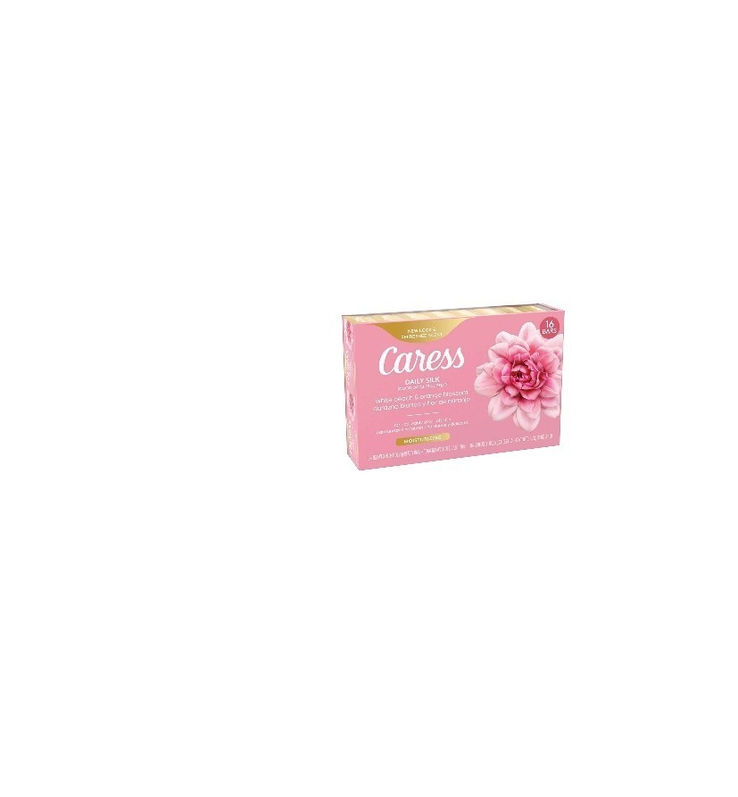 Caress Daily Silk Floral Essence White Peach & Orange Blossom Bar Soap 16 BARS