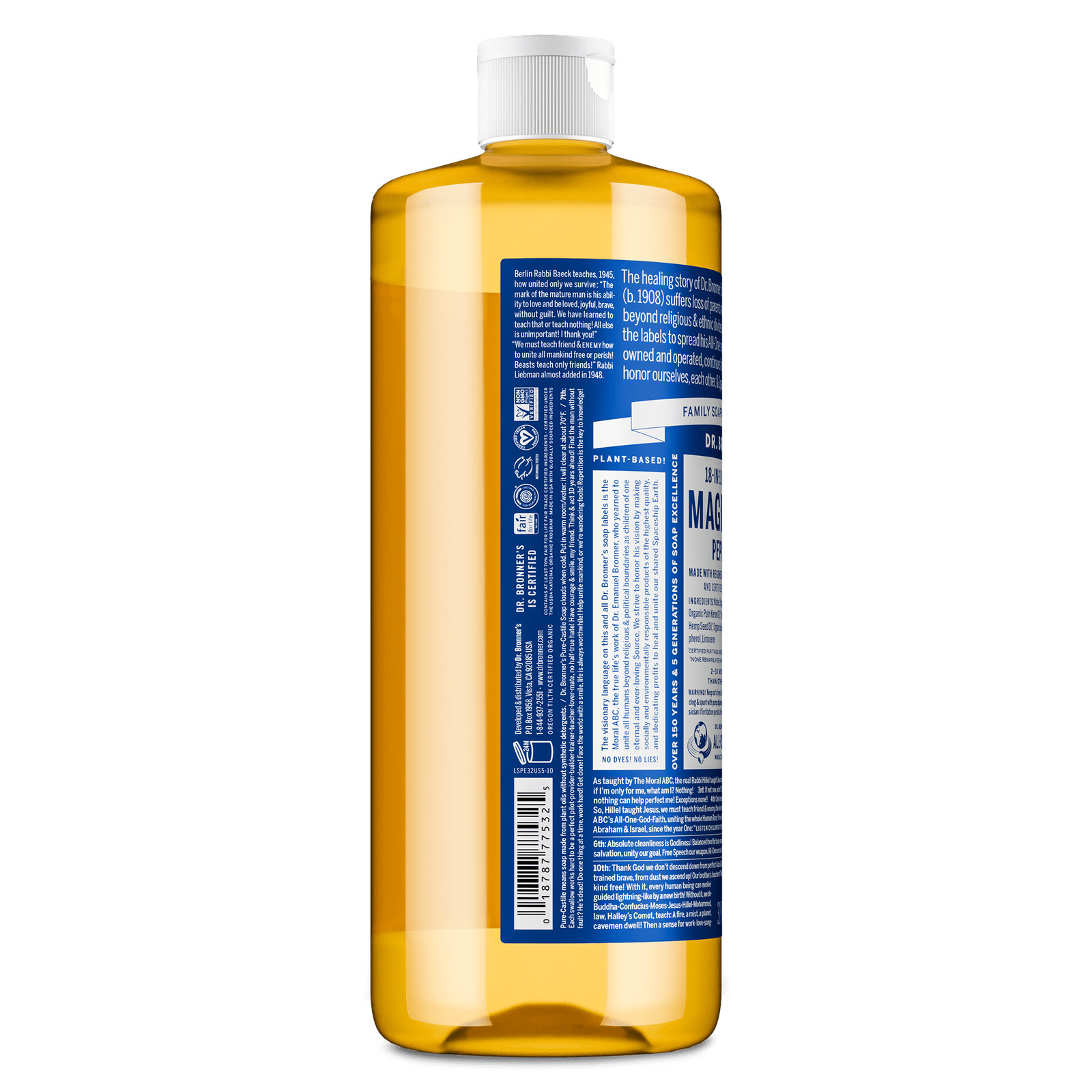 Magic Soap – Peppermint – Pure-Castile Liquid Soap – 32 oz