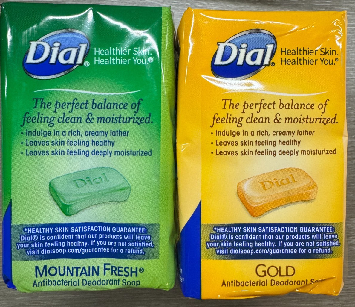 DIAL MOUNTAIN FRESH & GOLD ANTIBACTERIAL BAR SOAP 6 BARS TOTAL 4OZ EACH SEALED