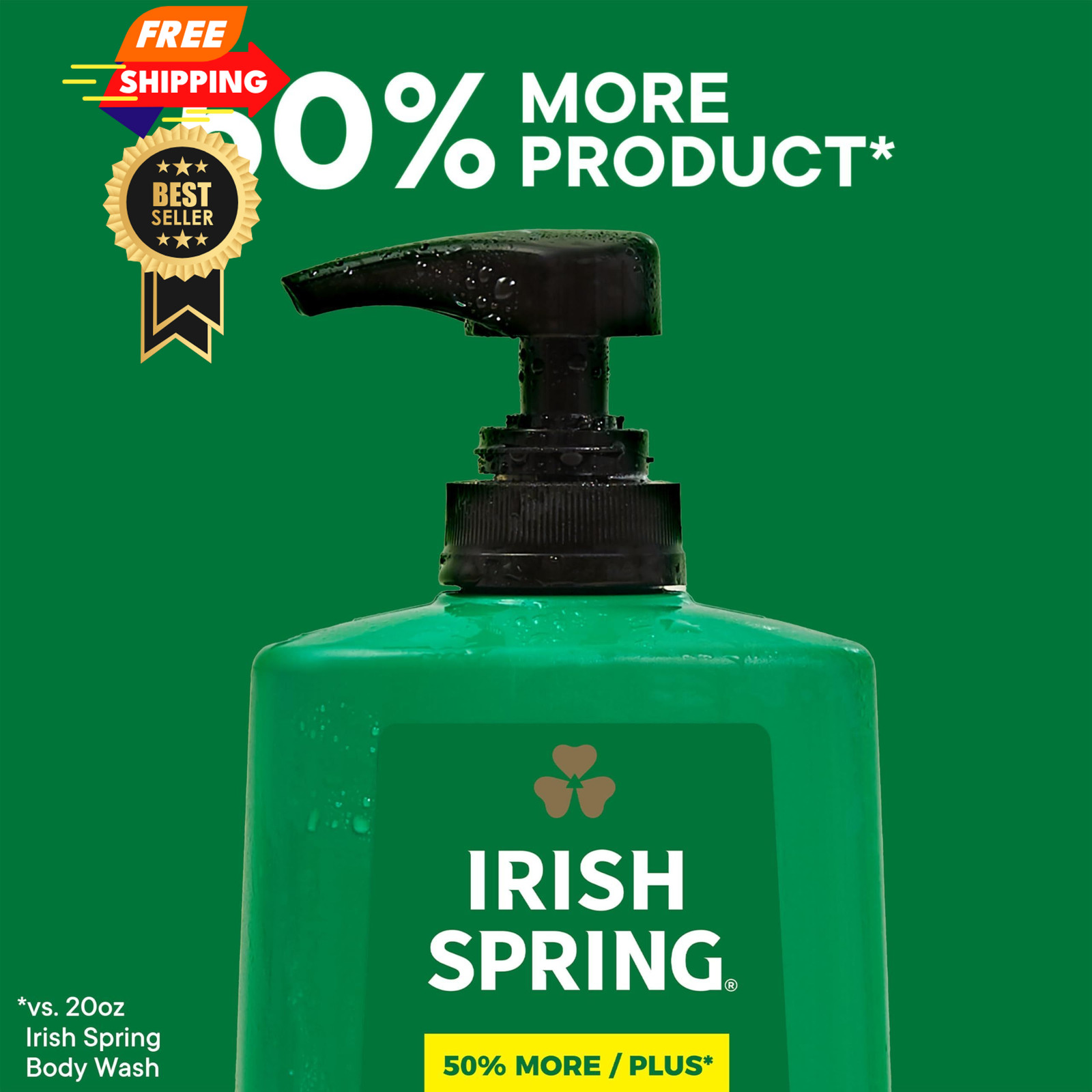 Irish Spring Original Moisturizing Body Wash 30 Ounce (Pack of 1),