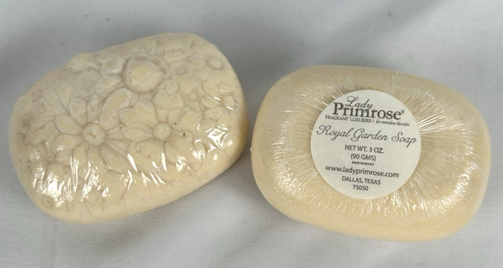 NEW Lady Primrose Royal Garden Bar Soap Lot Of 2 Dallas Texas 3 Oz
