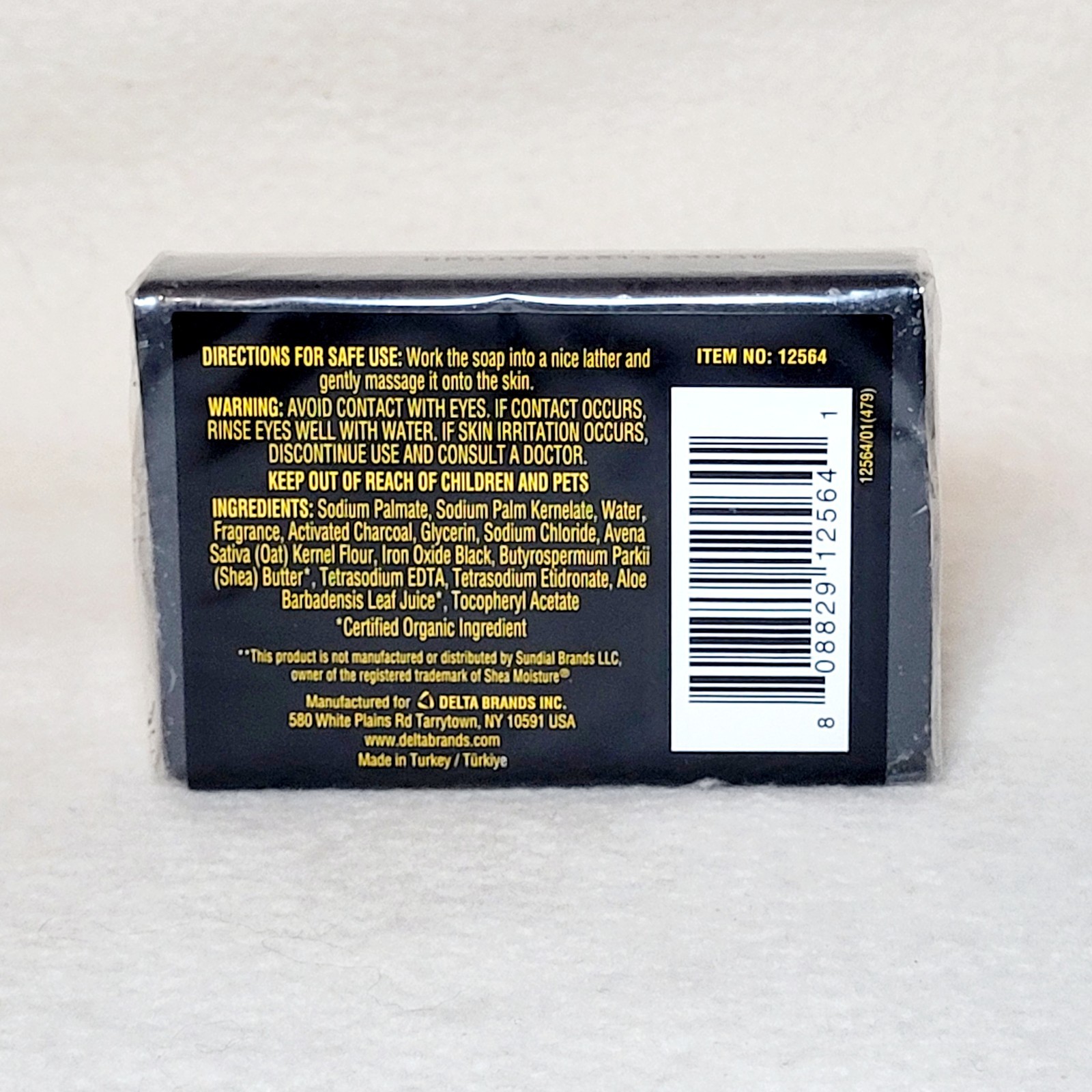 (4) Bars Personal Care African Black Soap Shea Butter 4 oz Delta Brands NEW
