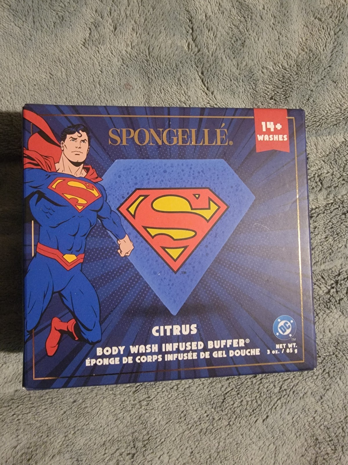 Spongellé Superman Citrus Body Buffer DC Super Hero Collection Body Wash Bar