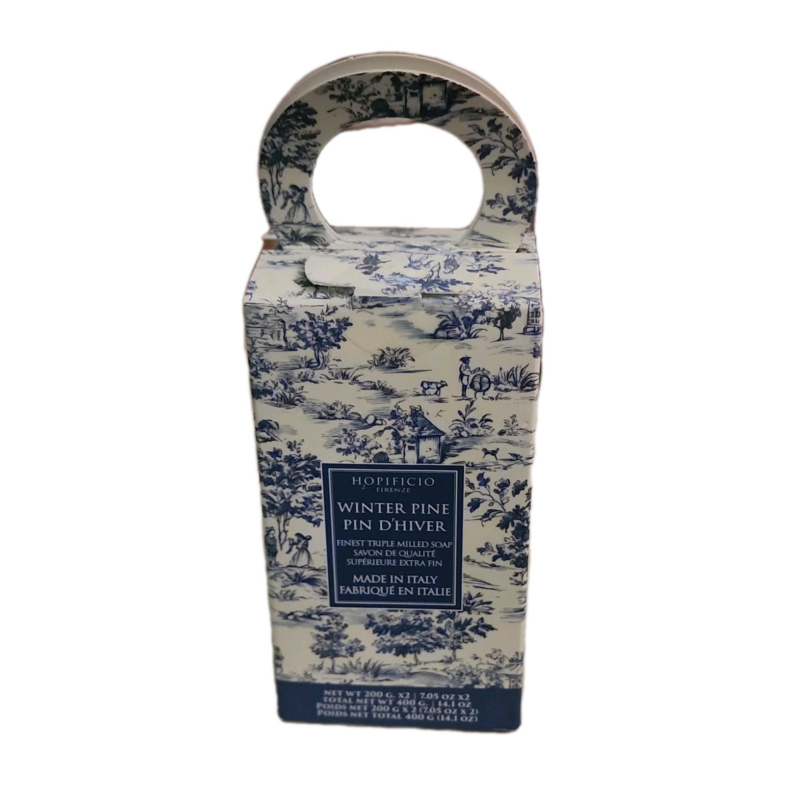 HOPIFICIO Triple Milled Soap Winter Pine Scent 14.1 oz for Body and Hands, NIB