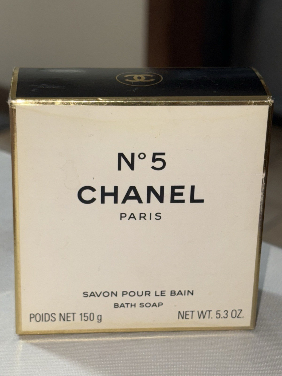 Vintage CHANEL No. 5 Perfumed Bath Square Bar Soap 5.3 oz Sealed Bar New
