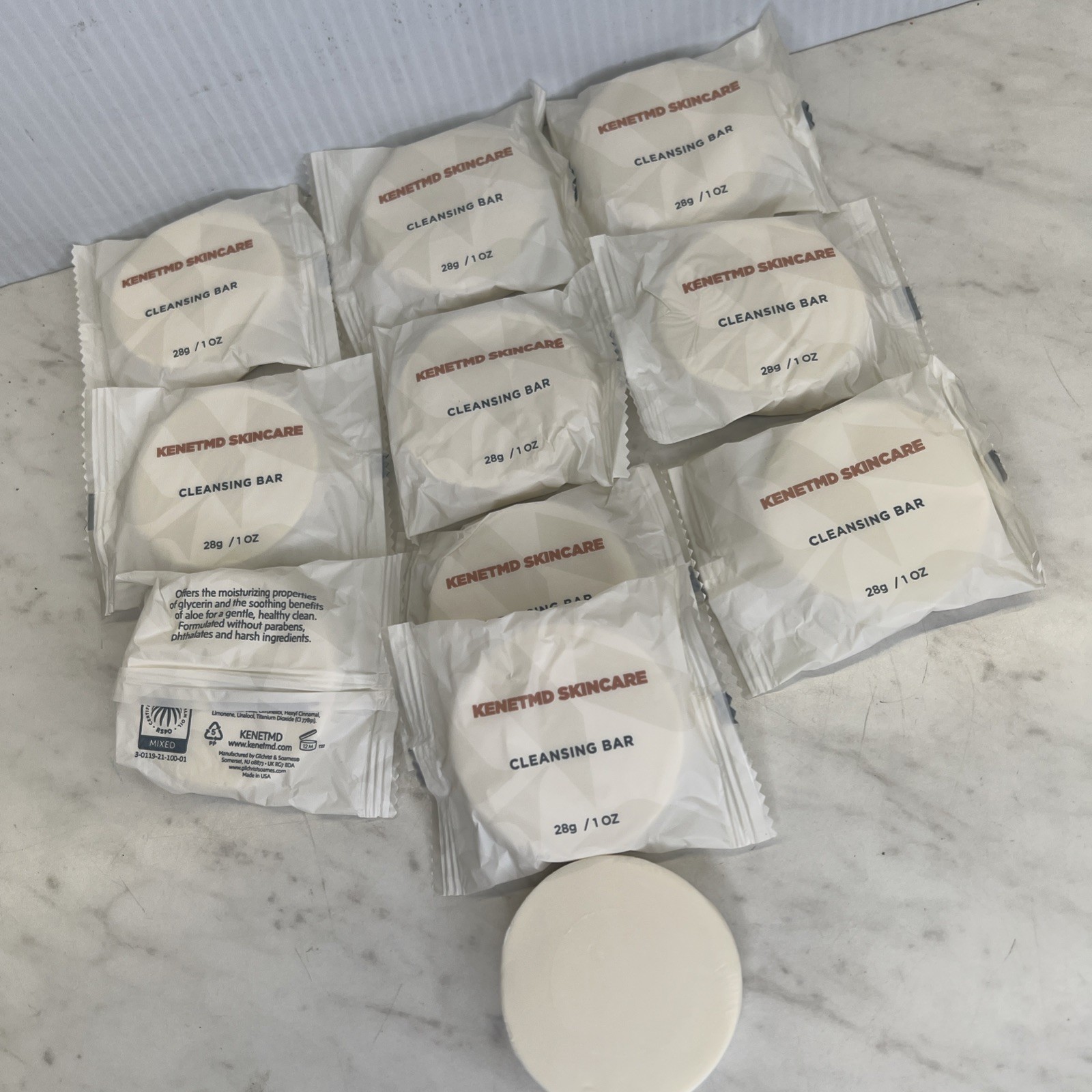 Set Of 10 KenetMD Travel Soap Cleansing Bar 1 oz