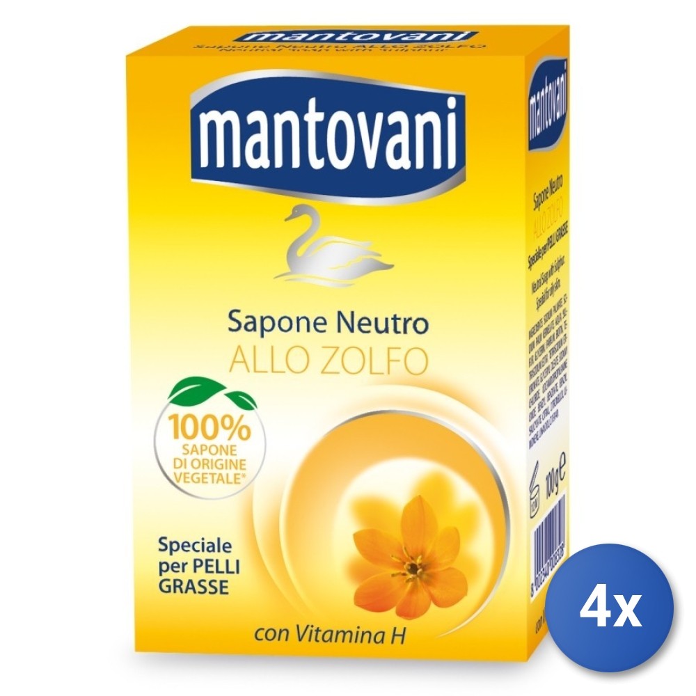 4X Mantovani Soap 100 Grams Sulfur