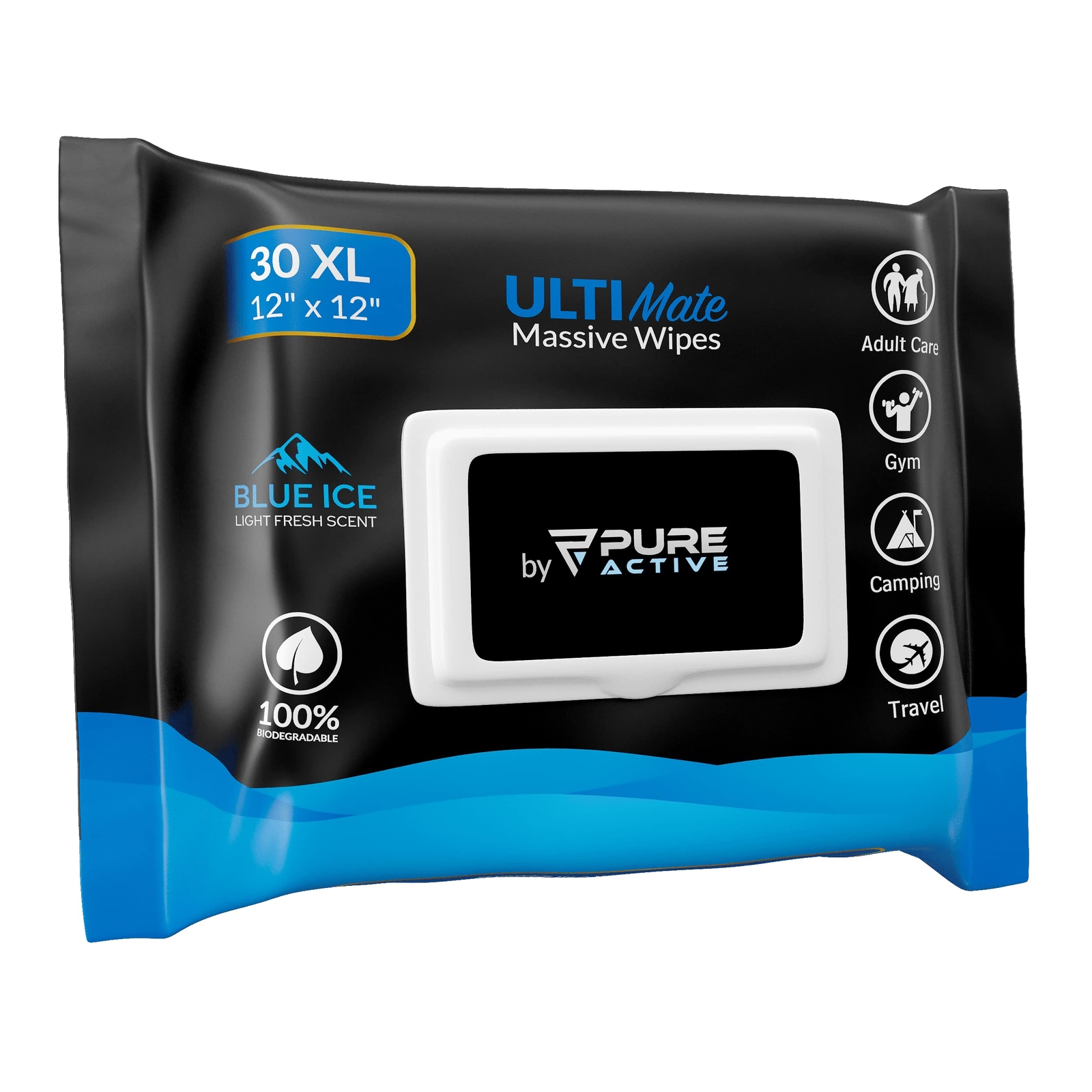 XXL Body Wipes for Face and Body Deodorizing Men’s Shower Wipes for Camping T…