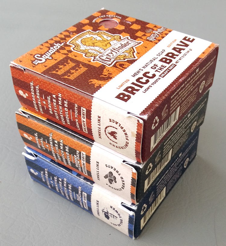 Dr Squatch Harry Potter Soap LOT 3 Grit of Genius / Bricc Brave / Lather Loyal