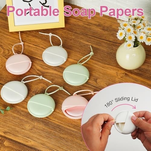 Portable Paper Soap Sheets – 300 Disposable Foaming Soap Flakes for Travel, Camp