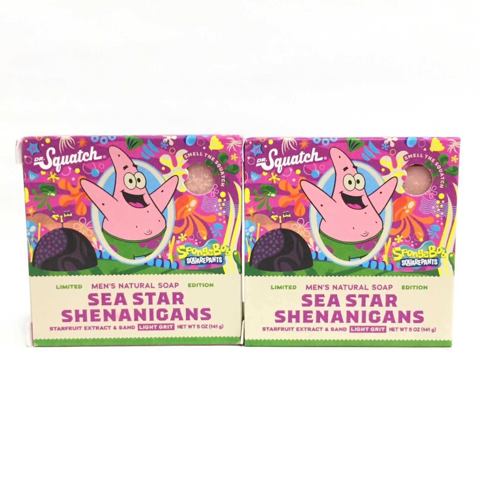 (2 PACK) Dr. Squatch Men’s Natural Soap – Sea Star Shenanigans, 5 oz