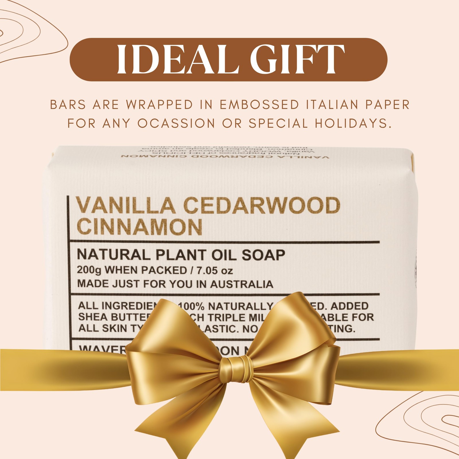Wavertree & London Vanilla, Cedarwood & Cinnamon Scented Natural Soap (8 Bars…