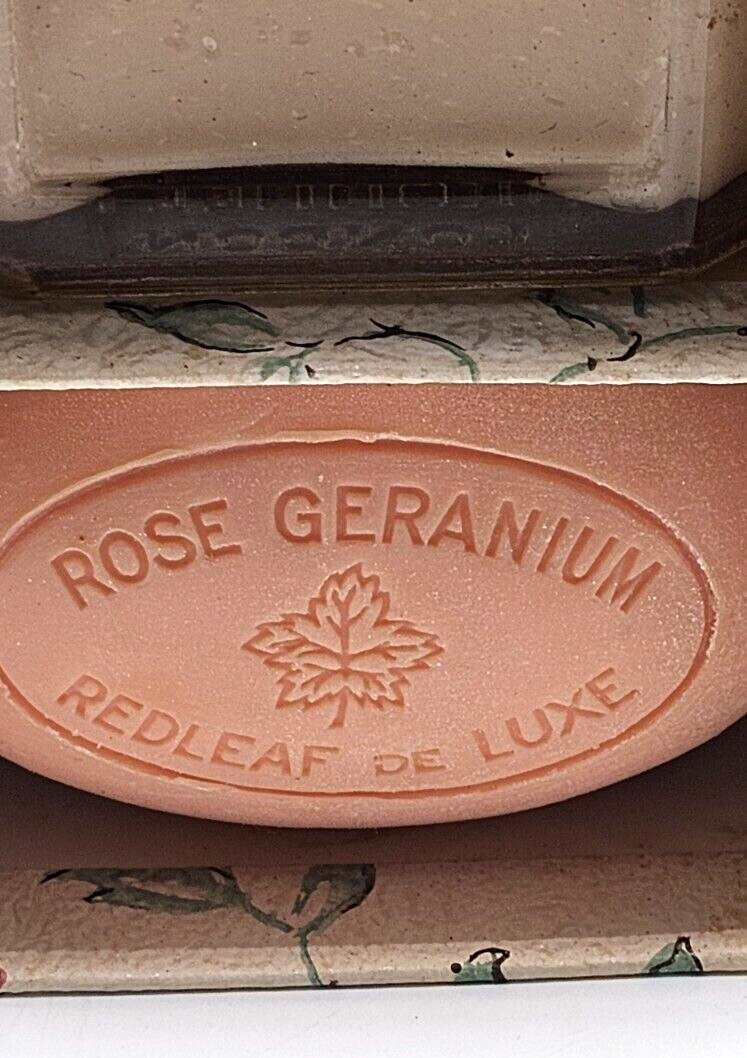 Vintage Redleaf Deluxe Rose Geranium Soap Bar & Body Lotion Boxed Set NOS *READ