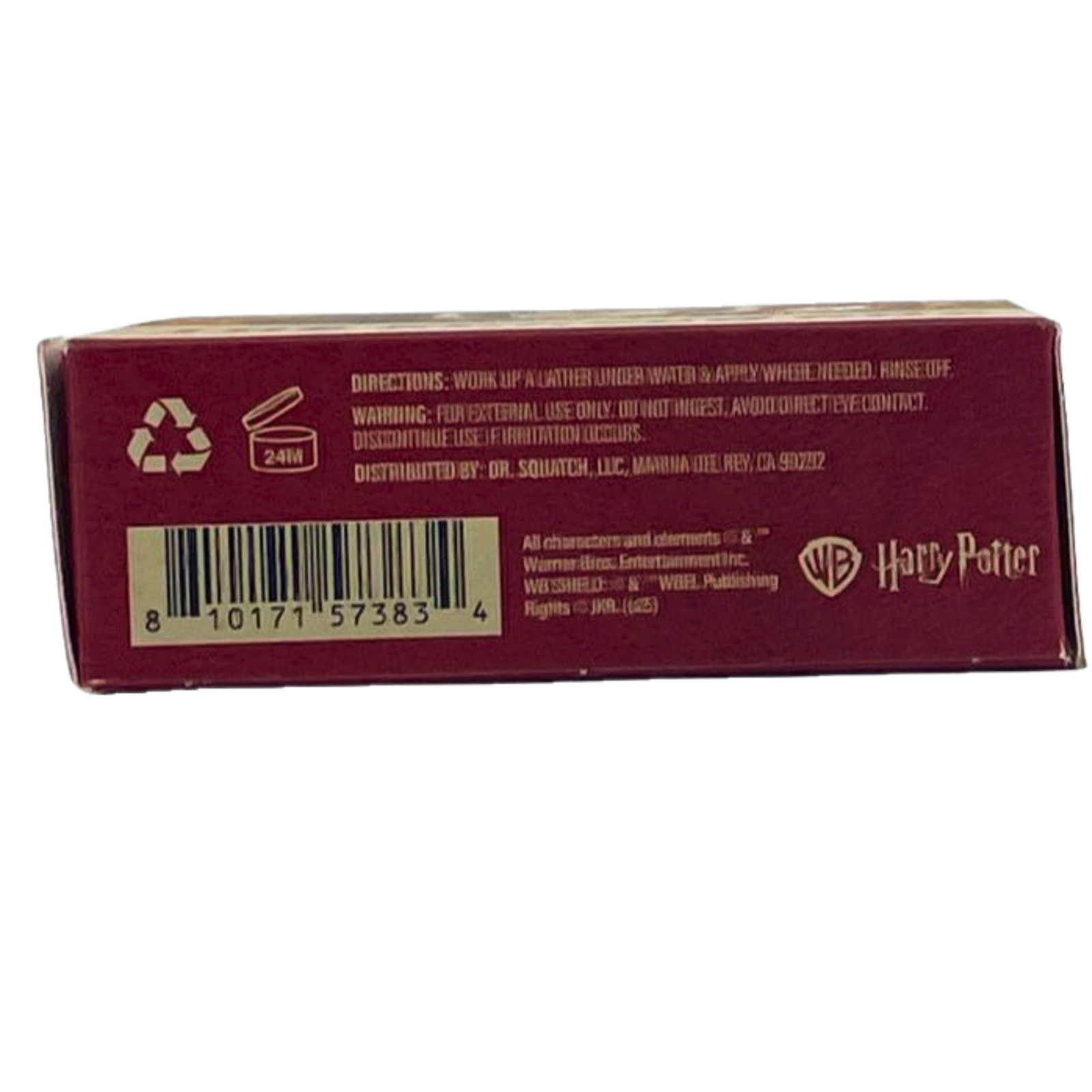 Dr. Squatch Harry Potter The Chosen One Natural Men’s Soap Bar Medium Grit 5 oz