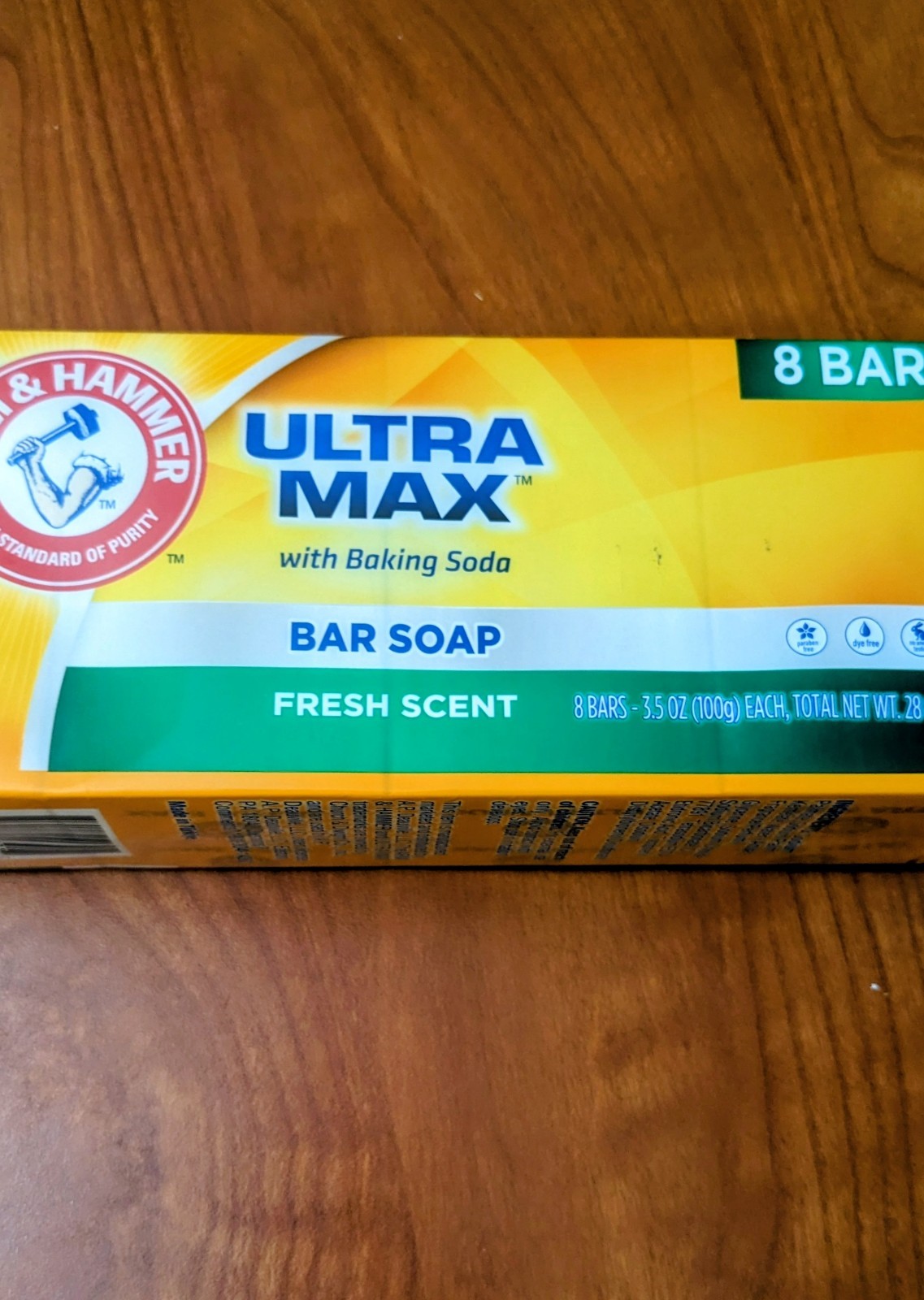 Arm Hammer Ultra Max Bar Soaps Vegan 8 Bars 3.5 oz Each Fresh Scent New
