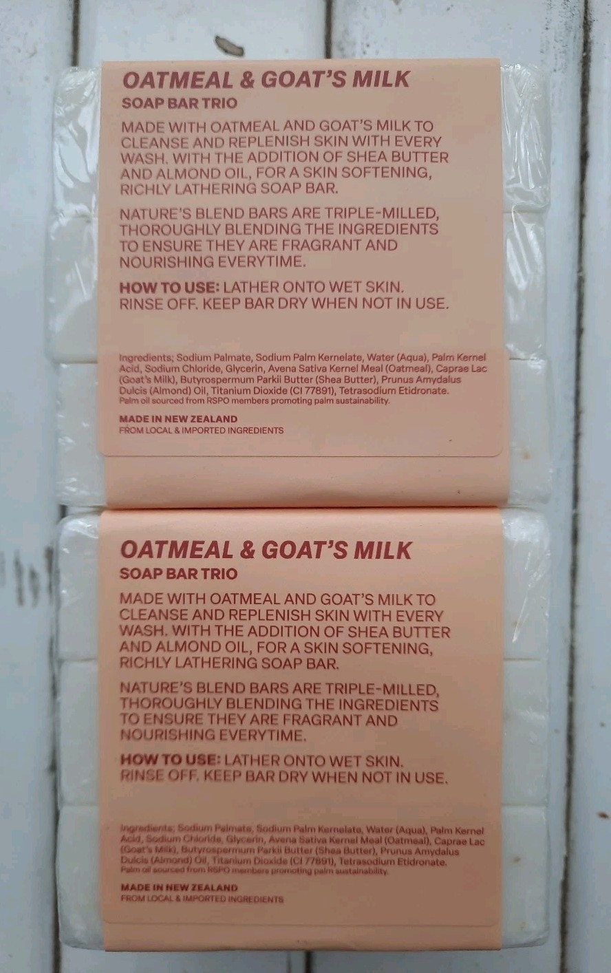 NATURE’S BLEND New Zealand Oatmeal & Goat’s Milk Soap Sets 6 Bars 30 Oz 850g