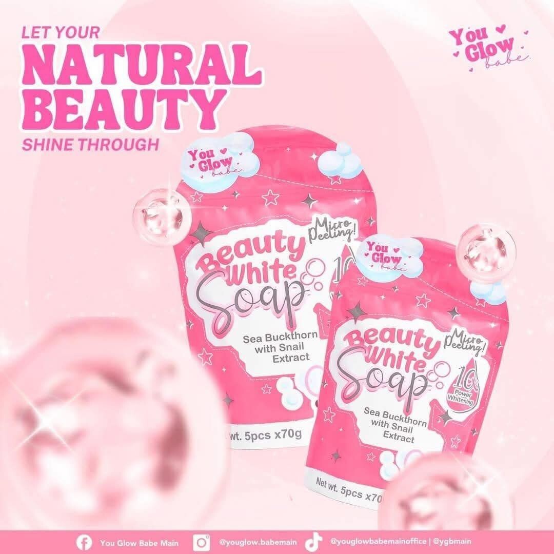 Beauty White Soap by You Glow Babe, 5 Bars x 70g