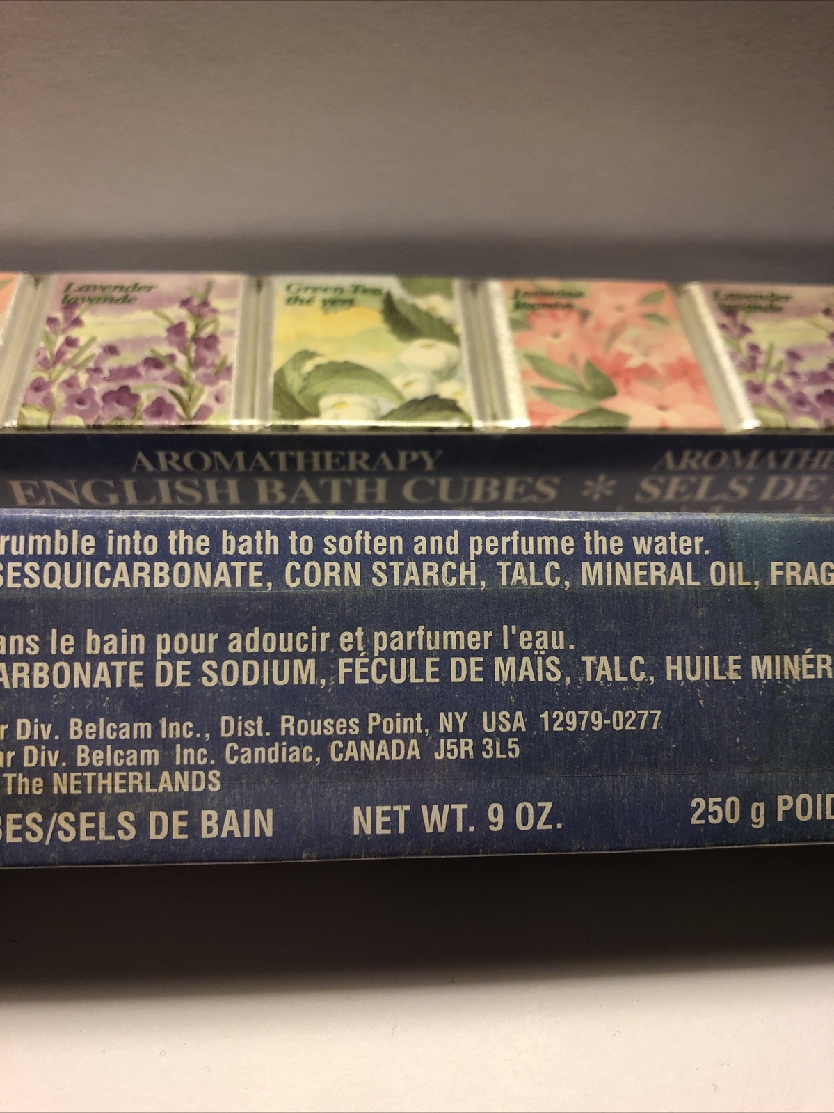 Delagar English Bath Cubes Made England Set of 6 x 2 = 12 Floral Scents Sealed