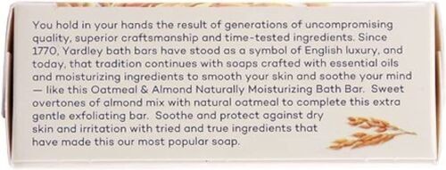 Yardley London Oatmeal & Almond Naturally Moisturizing Bath Bar 4.25 Oz 6 Pack