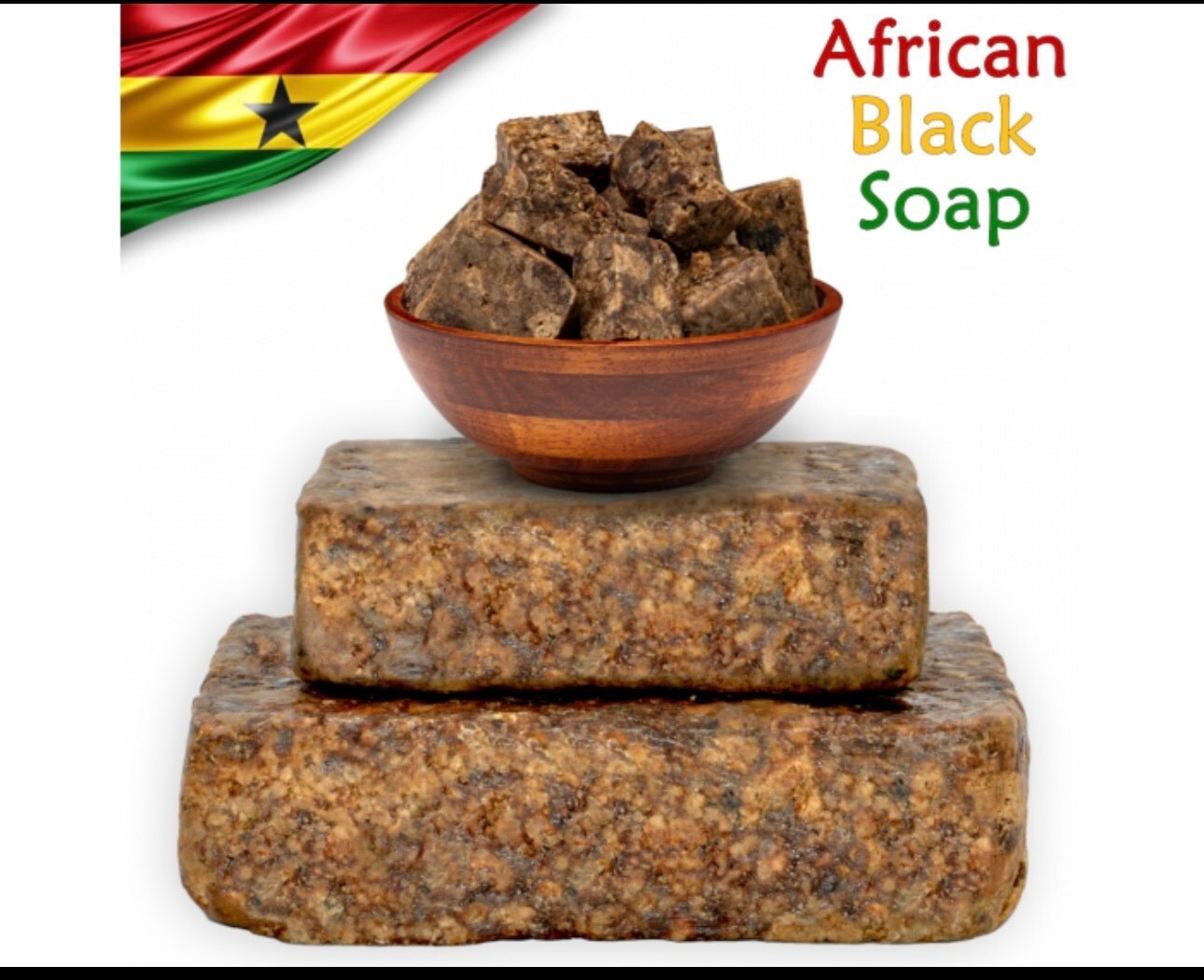 WHOLESALE Raw African Black Soap Pure From Ghana NATURAL ORGANIC UNREFINED 32 PC