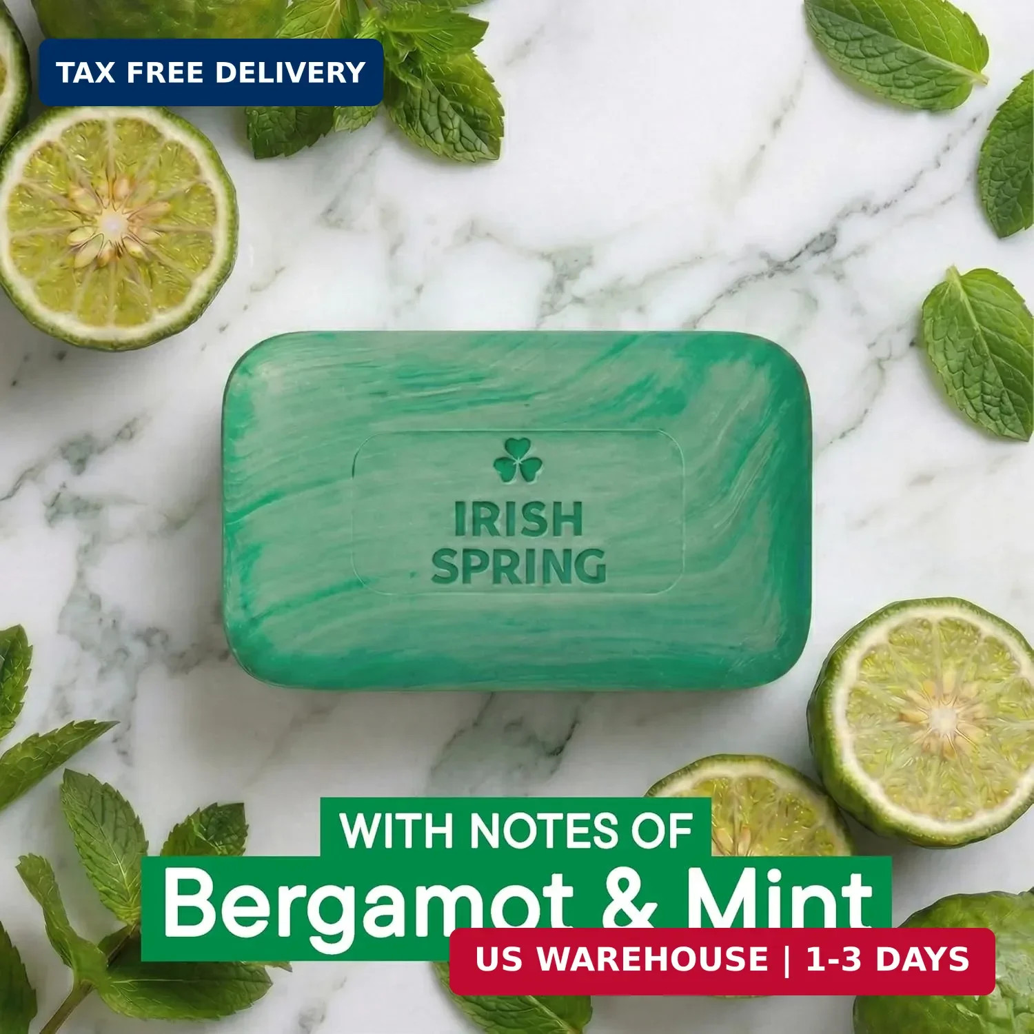 Irish Spring Bar Soap for Men, Original Clean, Smell Fresh and Clean for 12 Hour