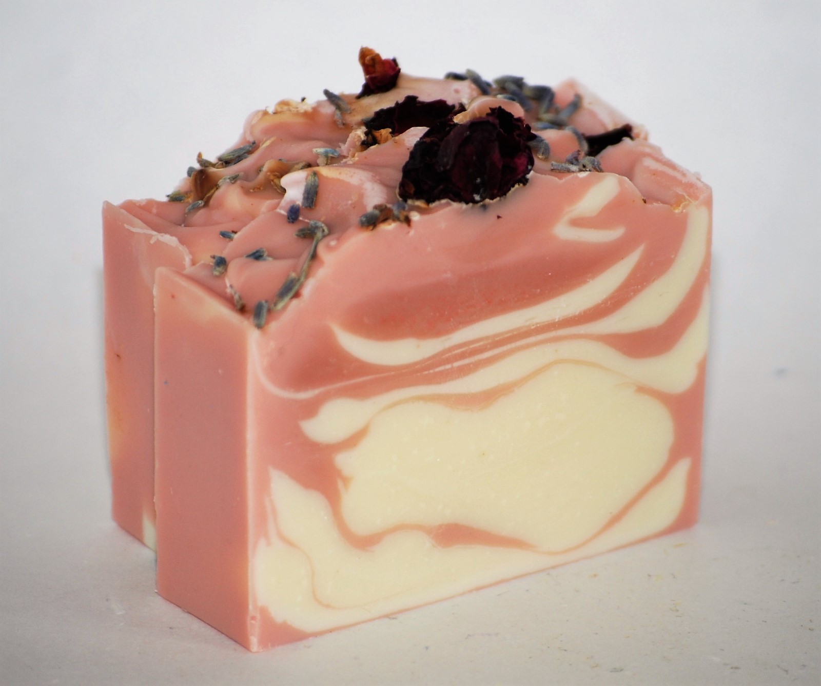 Handmade Floral Rose Clay Soap Made with Non GMO Ingredients Net Wt. 4.00-5.00oz