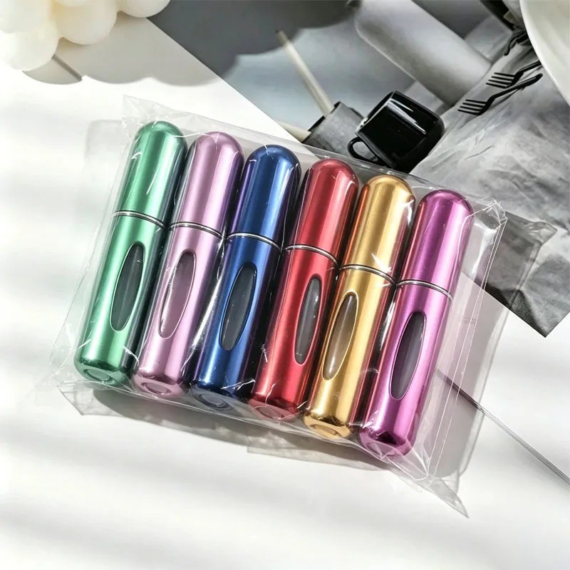 6 Pack 5ml Refillable Perfume Spray Bottles Travel Size Bottom Fill Atomizer