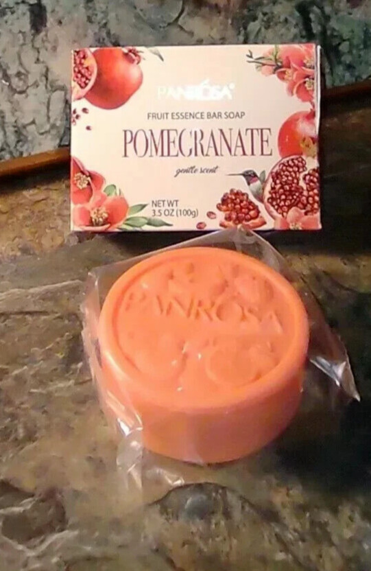 6 Pack – PANROSA Fruit Essence Bar Soap – Pomegranate – 3.5oz – MADE IN USA