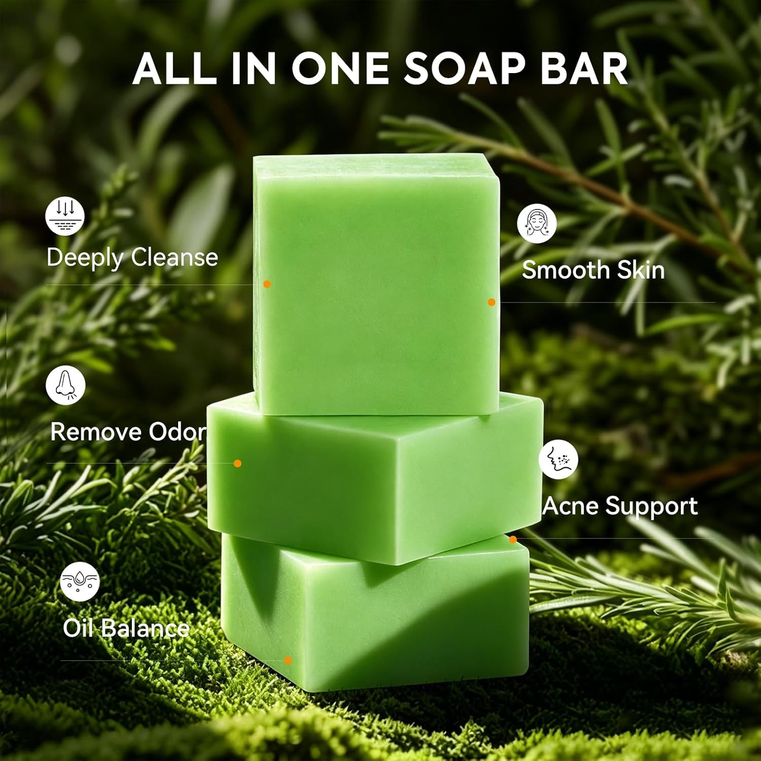 Tea Tree Soap for Itchy Skin, Natural Antifungal Soap Bar for Odor, Fungus, Ring