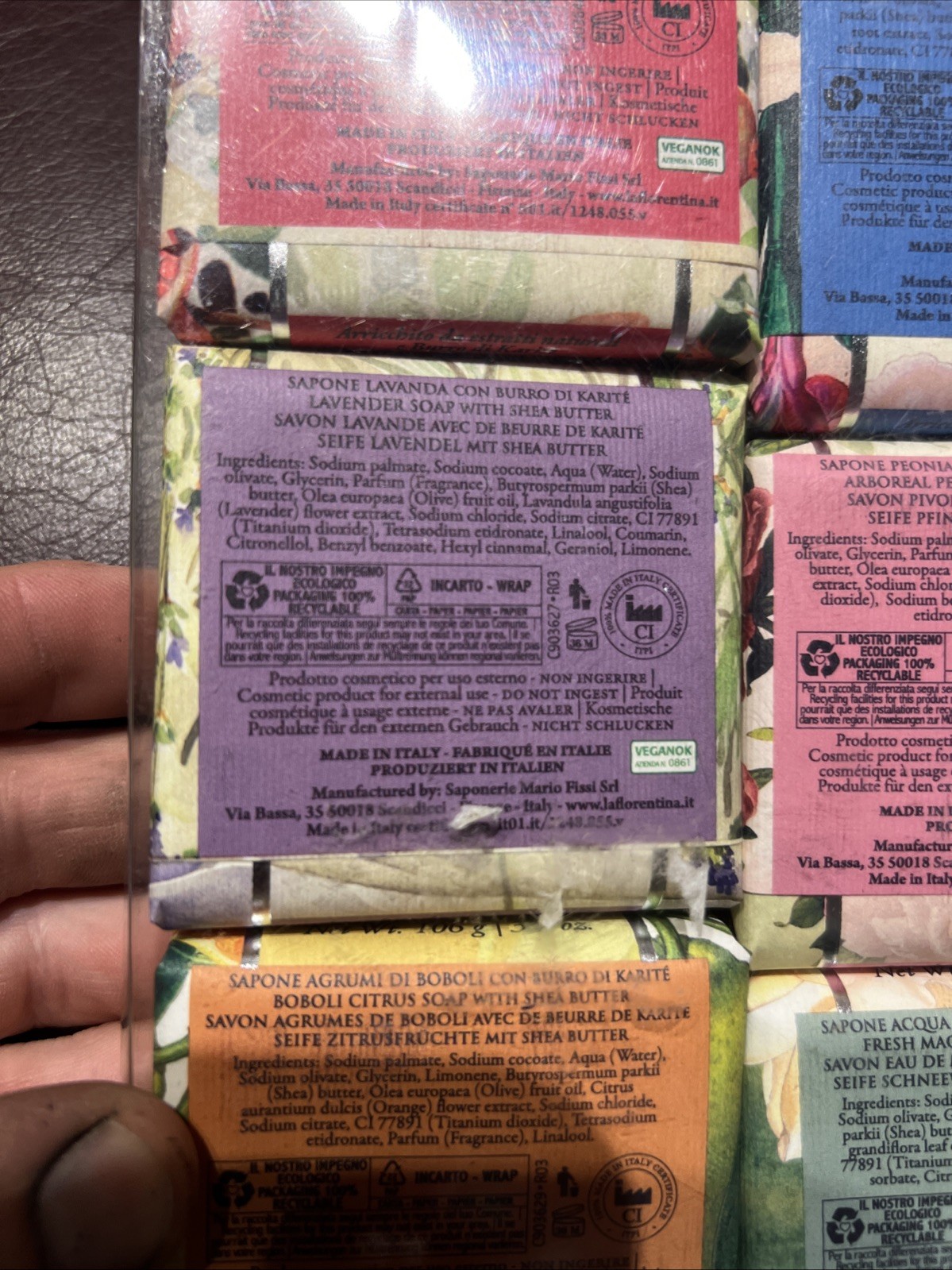 La Florentina Italian Soap Collection Gift Set Of 6 Assorted Scents 3.7oz