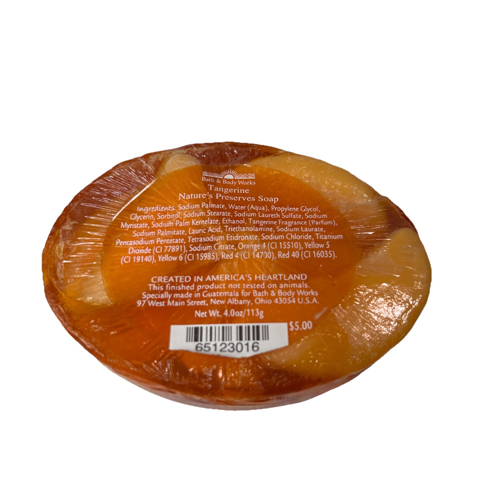 Bath And Body Works Tangerine Nature’s Preserves Bar Soap Fruit Slices 4oz New!