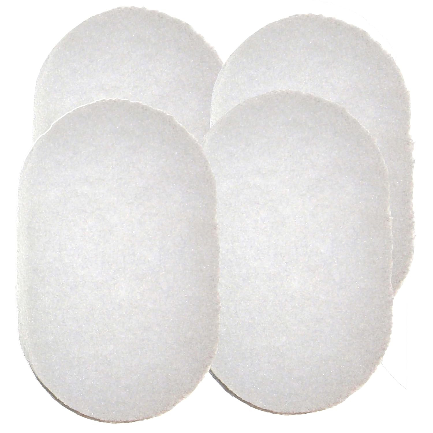 Bath Sponges for Shower | Oval Body Wash Scrubber 4 Count (Pack of 1), White