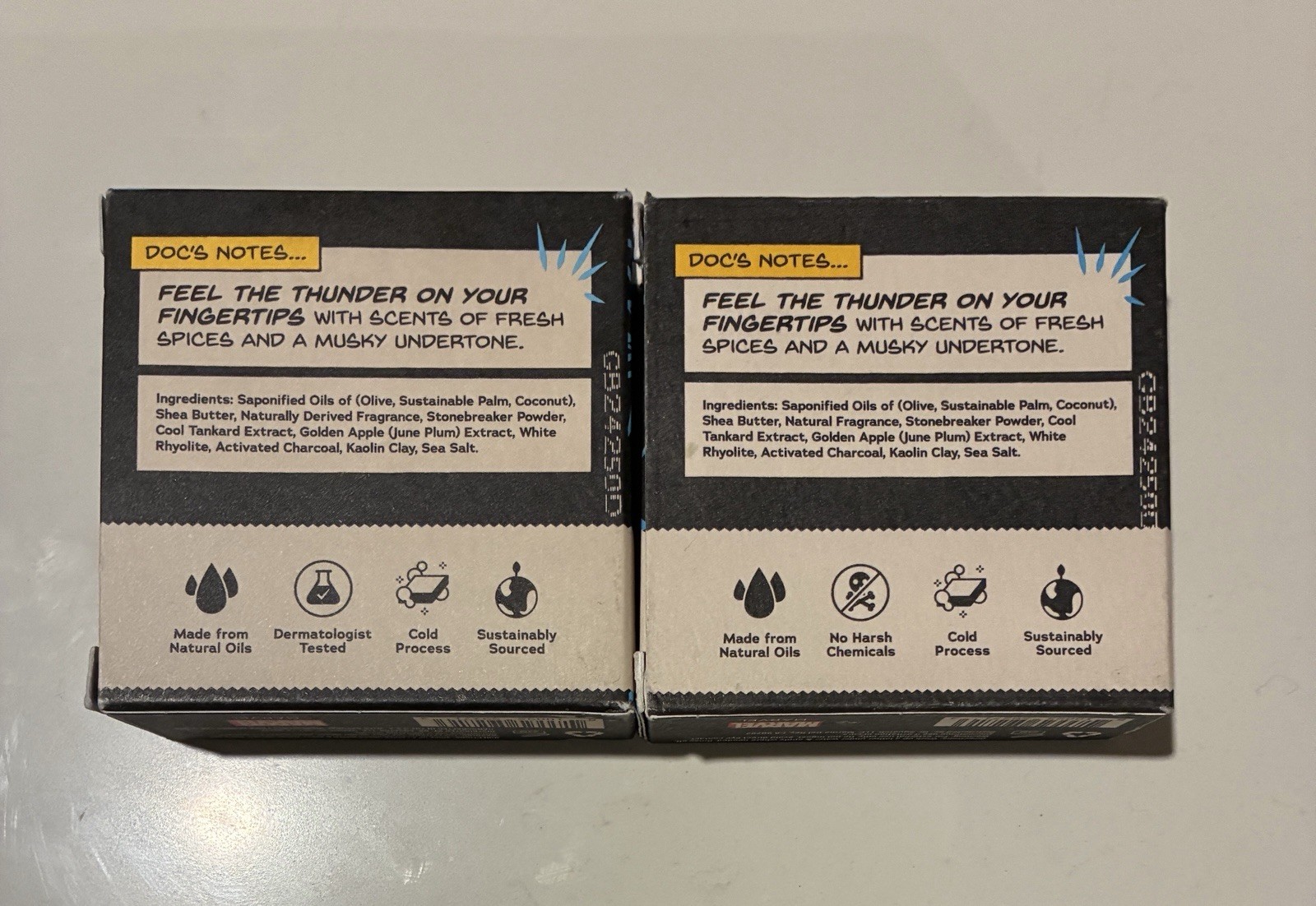 2 New Marvel x Dr. Squatch Natural Bar Soap Thor Divine Storm Limited Edition