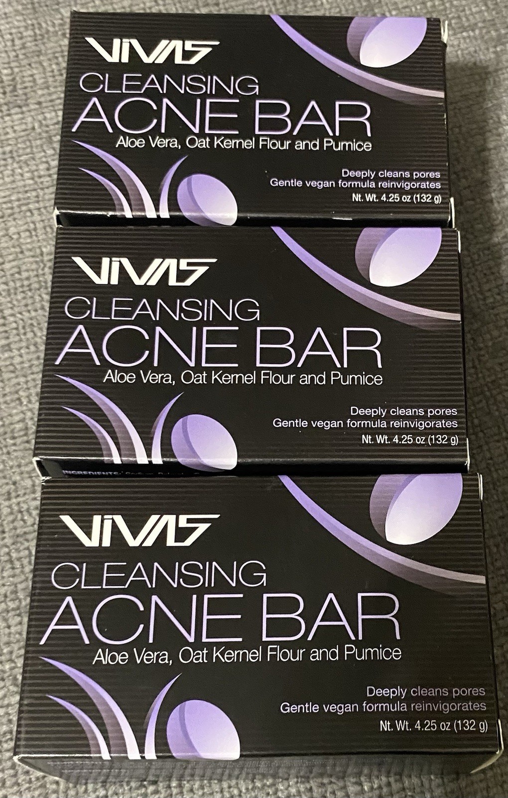 3 Bars Cleansing Acne Bar,aloe Vera,oat Kernel Flour & Pumice.4.25oz Each