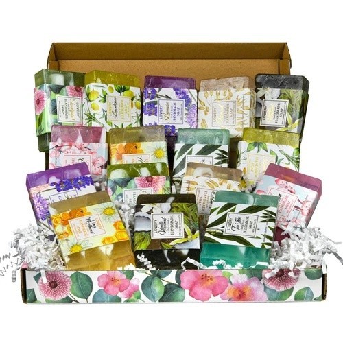 Handmade Soap Set – 8 Piece Variety Pack Luxury Bath Soap Gift Box – 100g Each