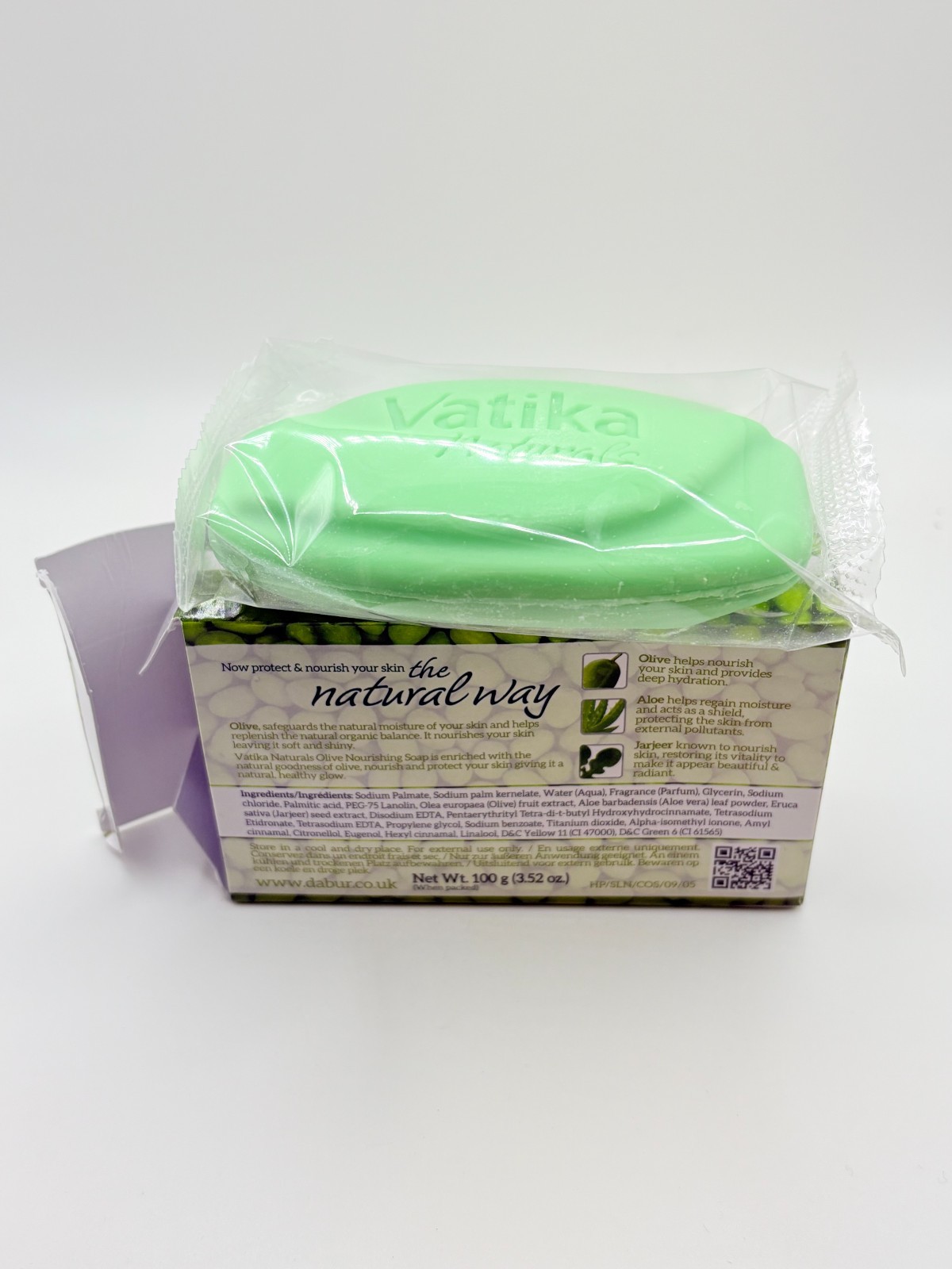 Vatika Naturals Olive Nourishing Soap w/ Olive Extract, 100g (4PACK SET)