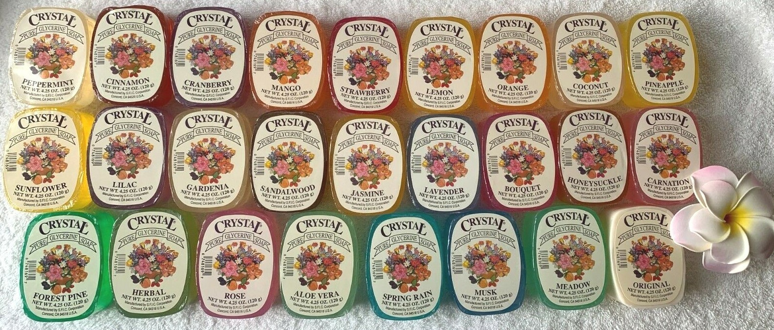CRYSTAL PURE GLYCERINE Soap***U chOOsE scEnt(s)***4.25 oz/120 g~BRAND NEW~SEALED