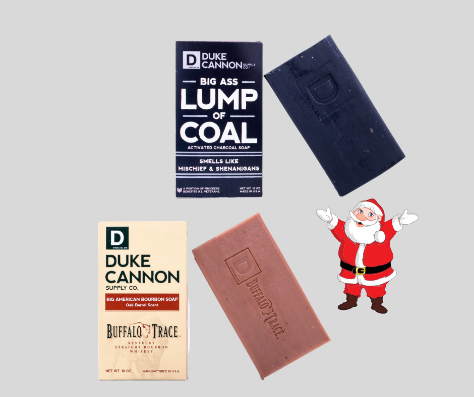 Duke Cannon Big Ass Lump Of Coal & Bourbon Soap Men’s Gift Lot 2 Benefits Vets