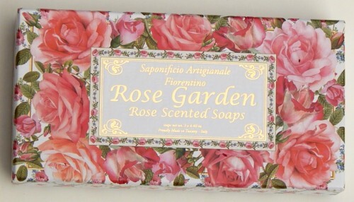 SAPONIFICIO ARTIGIANALE FIORENTINO ROSE GARDEN SCENTED SOAPS 3X 4.40oz NIB