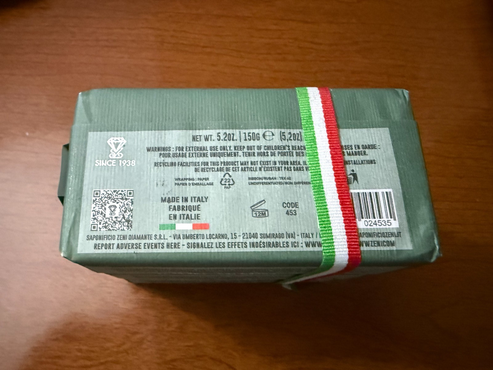 Saponificio Triple Milled Italian Luxury Soap Bars Green Tea For Men – NEW