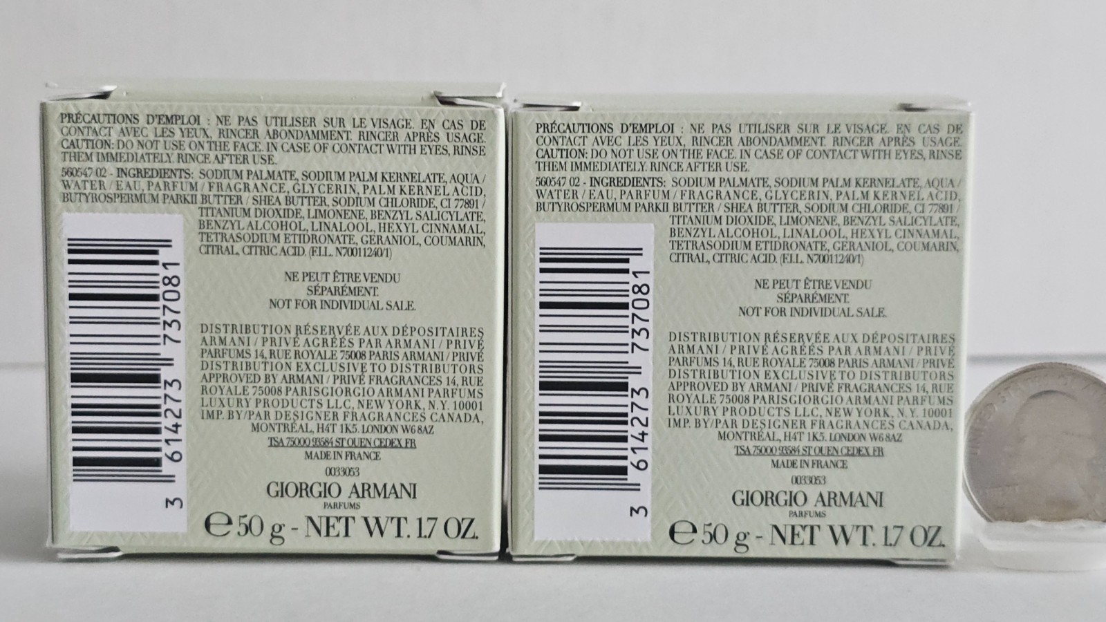 Armani Privé THÉ YULONG Scented Luxury Mini Soap – TWO PIECES 1.7Oz/50g/each