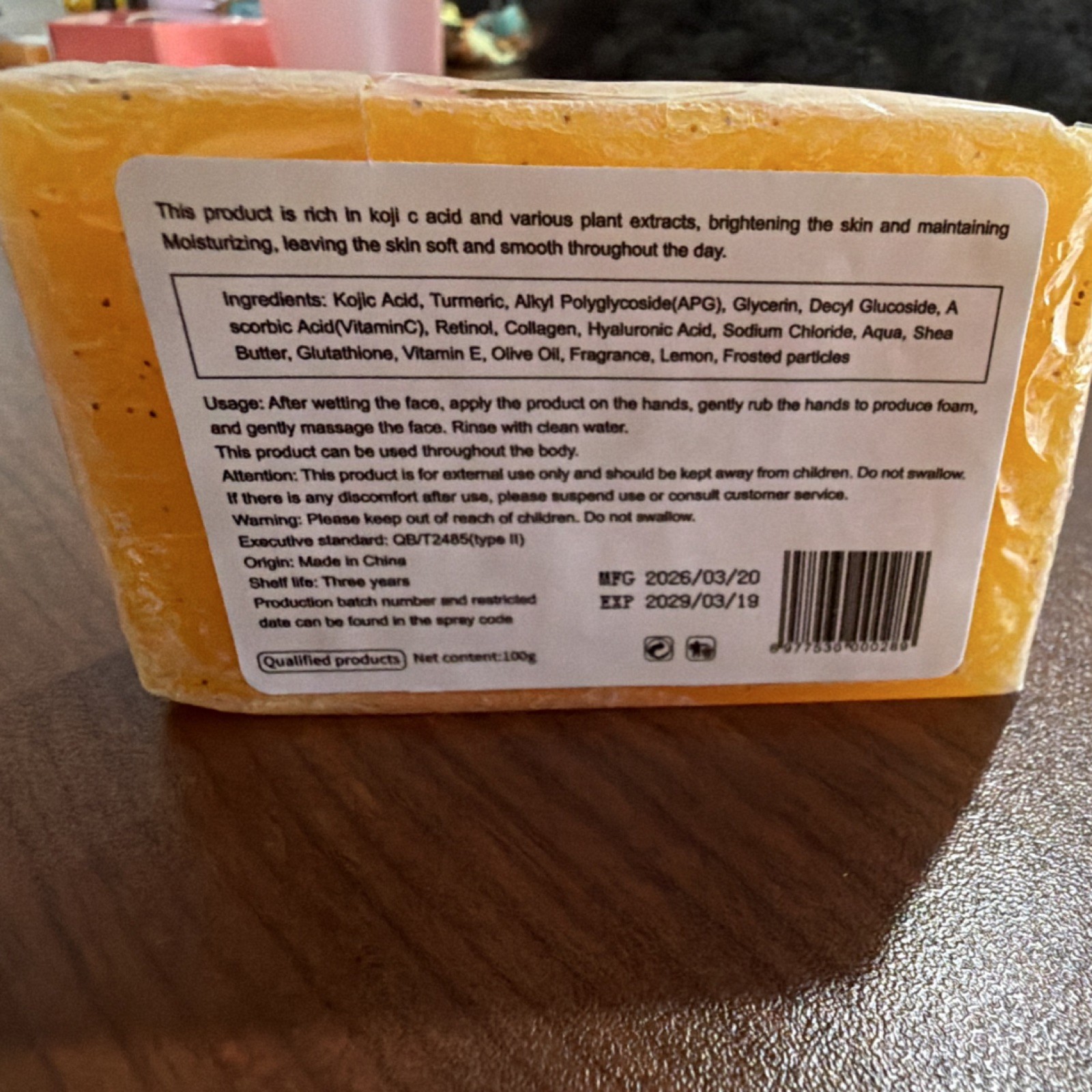 8 for $20 Turmeric & Kojic Acid Moisturizing Brightening Face & Body Soap 100g.