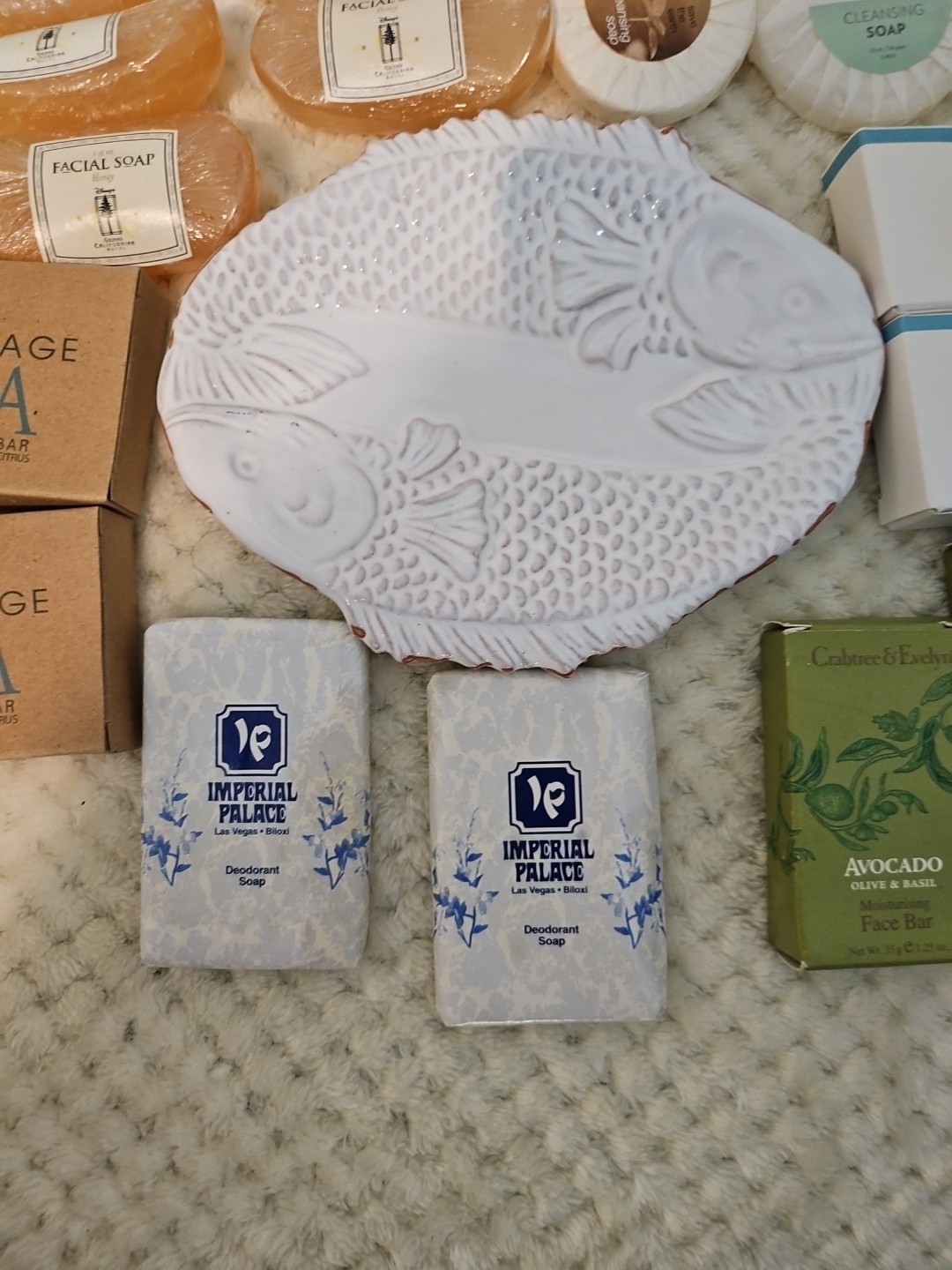Luxury Soaps Lot Of 27 Variety Soaps & Mud Pie Soap Dish NEW