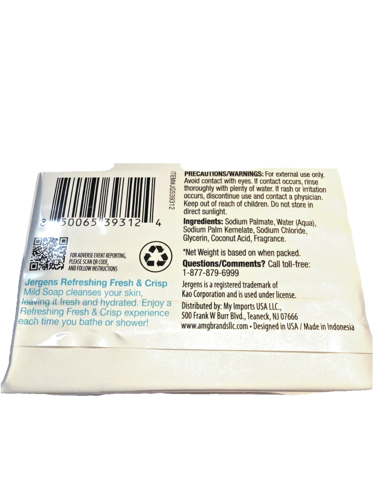 Jergens Mild Soap – Refreshing Pure And Light 12 PK 24 Bars Total 3 Oz ea. MILD