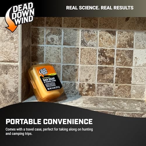 Bar Soap & Travel Case | 4.5 Oz Bar | 3 Pack | Odor Eliminator, Hunting