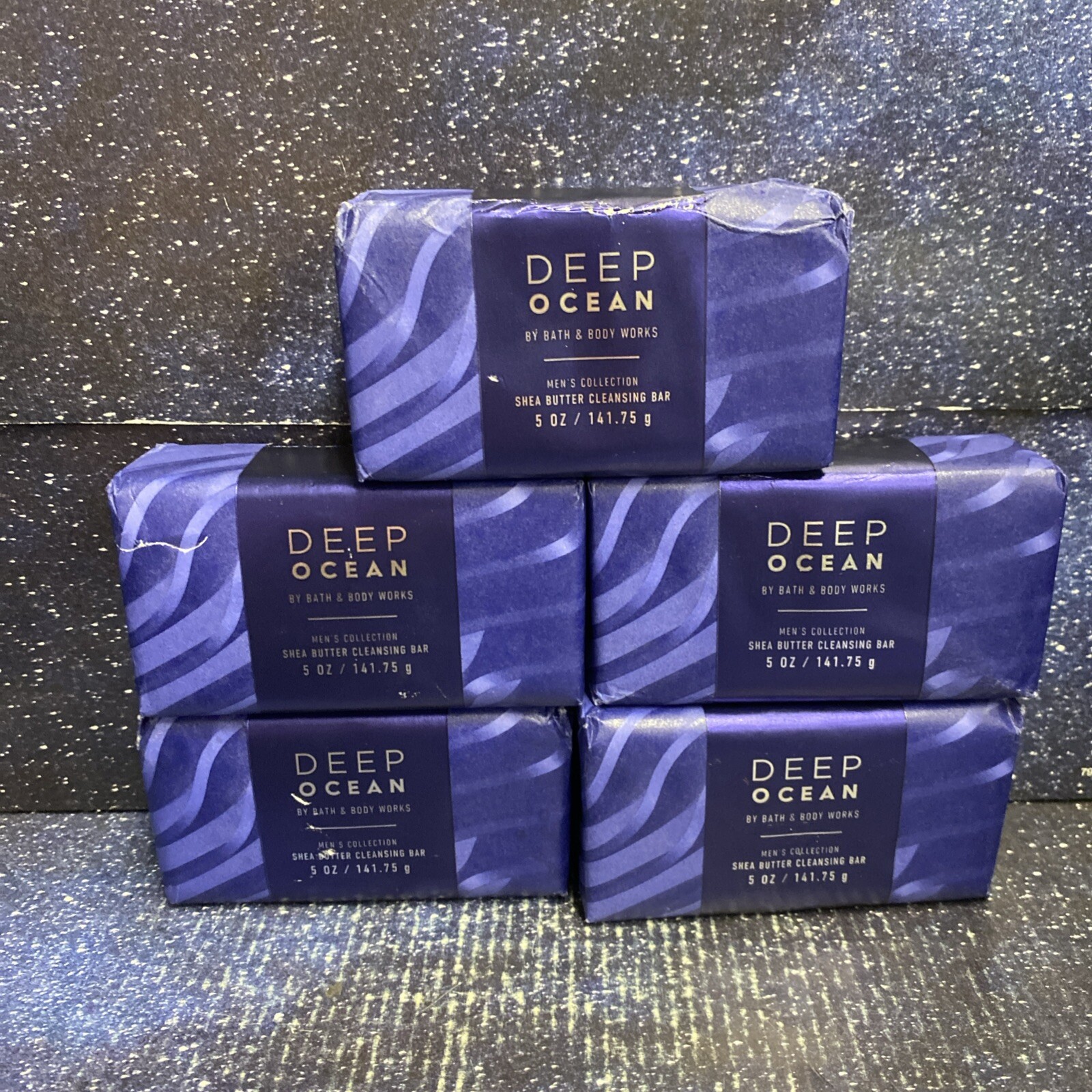 5X Deep Ocean Shea Butter Cleansing Bar 5 oz Bath & Body Works – Damaged Box
