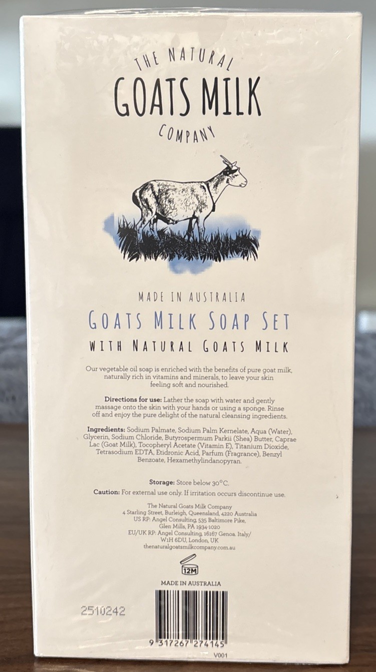 NIB The Natural Goats Milk Company 8 Soap Bars Set Made in Australia 7oz Each