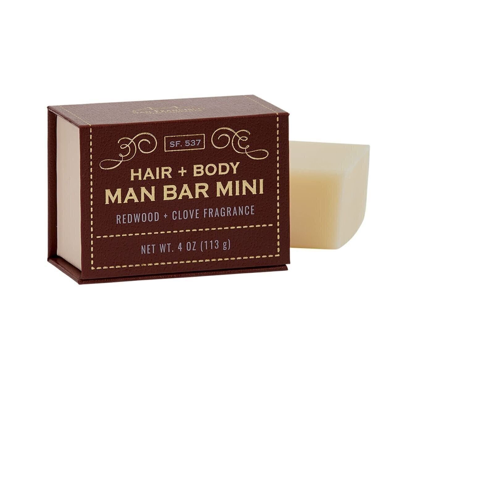 San Francisco Soap Company Hair and Body Mini-Bar 4oz (Redwood and Clove)