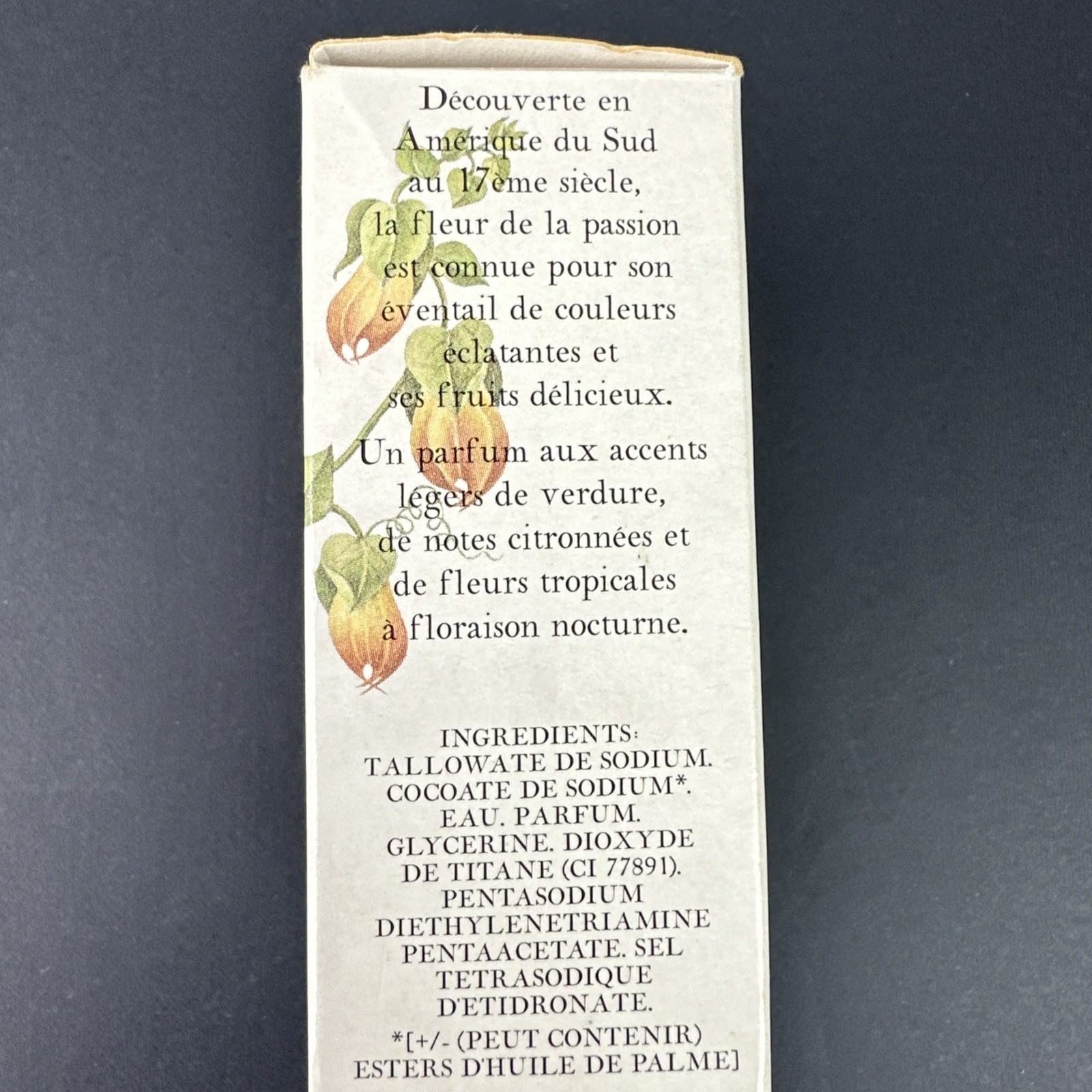 Crabtree & Evelyn Perfumed Passion Flower Bar Soap Box 3.5 Oz 100g 1996 Vintage
